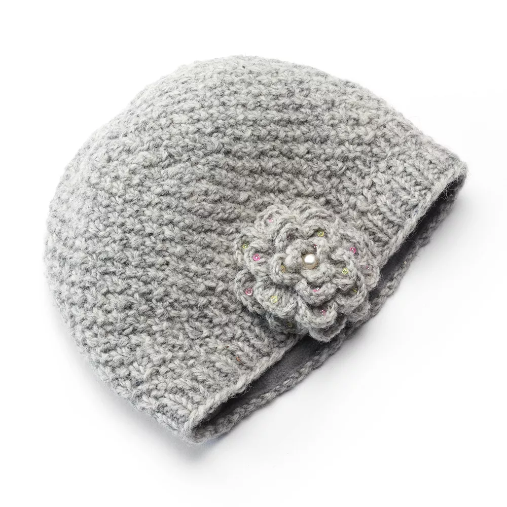 SIJJL Women's Floral Wool Beanie 1 SIJJL Women's Floral Wool Beanie