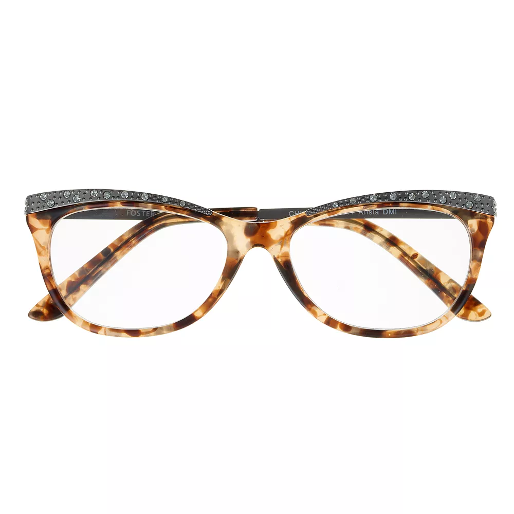Women's Modera By Foster Grant Arista Crystal Accent Cat-Eye Reading Glasses 2 Women's Modera By Foster Grant Arista Crystal Accent Cat-Eye Reading Glasses - Image 2