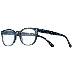 Women's Modera By Foster Grant Kinsley Blue Leopard Square Reading Glasses