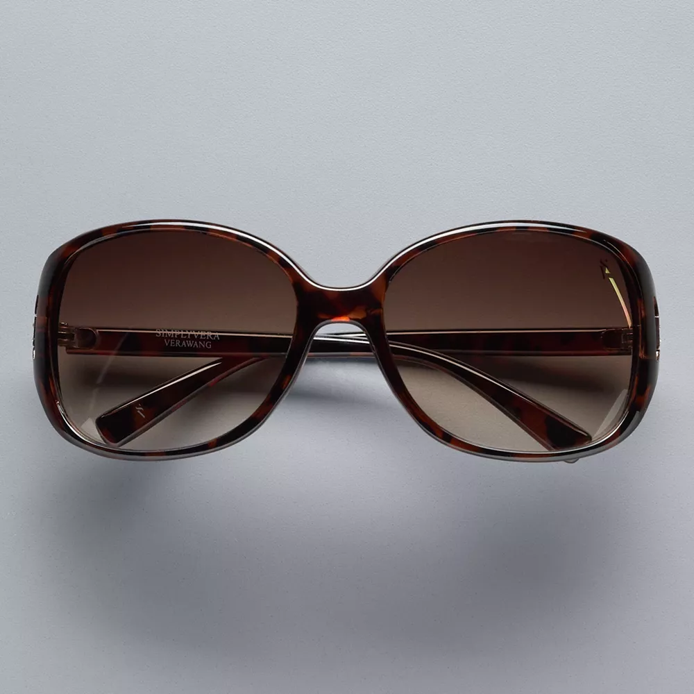 Simply Vera Vera Wang Women's Simply Vera Vera Rounded Rectangle Sunglasses 3 Simply Vera Vera Wang Women's Simply Vera Vera Rounded Rectangle Sunglasses - Image 3