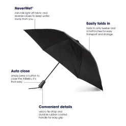 Totes Compact Water Resistant InBrella Auto Open & Close Umbrella 9 Totes Compact Water Resistant InBrella Auto Open & Close Umbrella -SHED RAIN Sales Store 4012157 ALT4