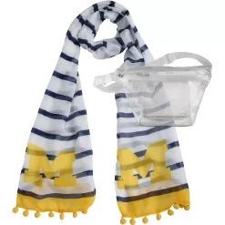 Alternative view of Michigan Wolverines Fanny Pack Scarf Set