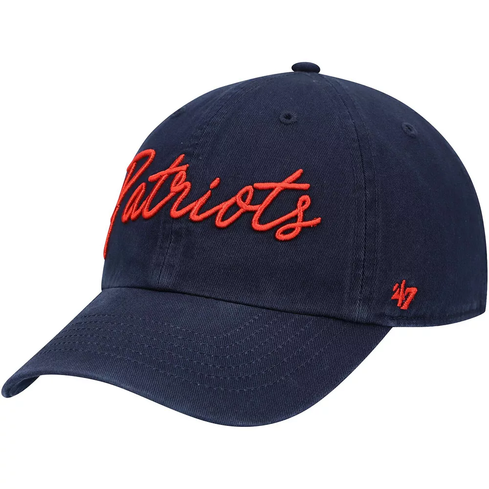 Women's '47 Navy New England Patriots Vocal Clean Up Adjustable Hat 1 Women's '47 Navy New England Patriots Vocal Clean Up Adjustable Hat