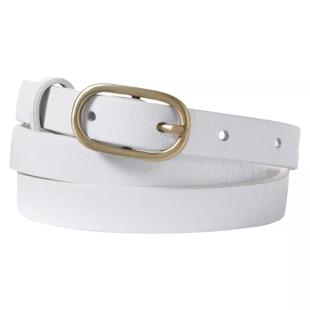 Plus Size Lands' End Skinny Leather Belt 1 Plus Size Lands' End Skinny Leather Belt