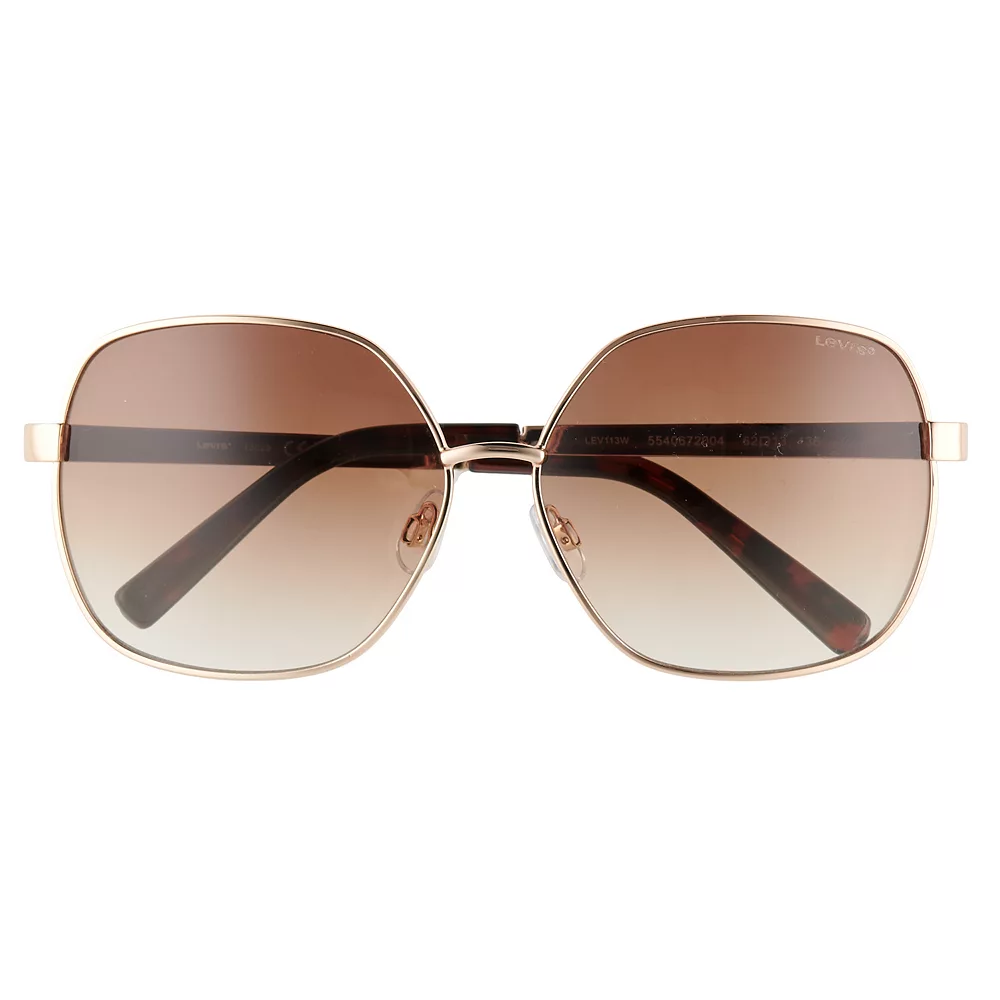 Women's Levi's® 62mm Metal Square Sunglasses - Image 2