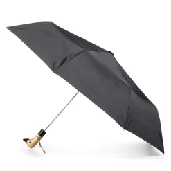 Totes Automatic Water Resistant 3-Section Wooden Duck Handle Umbrella