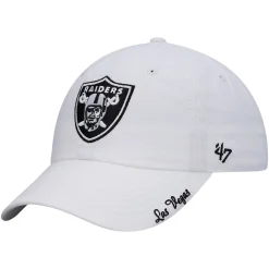 Unbranded Women's '47 White Las Vegas Raiders Miata Clean Up Primary Adjustable Hat