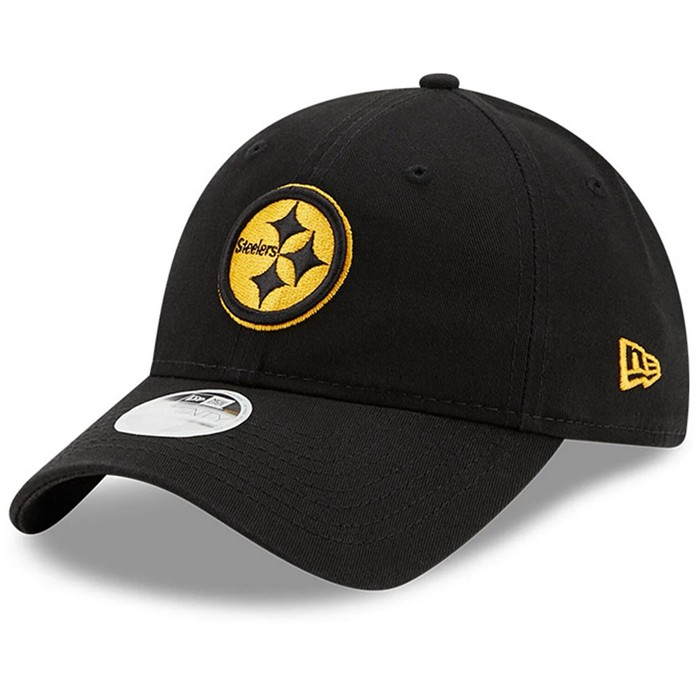 Women's New Era Black Pittsburgh Steelers Core Classic Pop 9TWENTY Adjustable Hat 1 Women's New Era Black Pittsburgh Steelers Core Classic Pop 9TWENTY Adjustable Hat