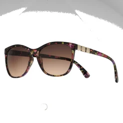 Women's Nine West 56mm Floral Cat Eye Metal Temple Sunglasses