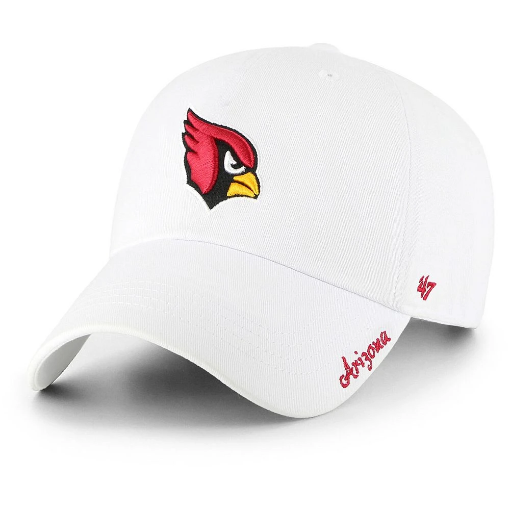 Women's '47 White Arizona Cardinals Miata Clean Up Logo Adjustable Hat 1 Women's '47 White Arizona Cardinals Miata Clean Up Logo Adjustable Hat