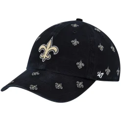 Women's '47 Black New Orleans Saints Confetti Clean Up Adjustable Hat -SHED RAIN Sales Store 4877824 ALT