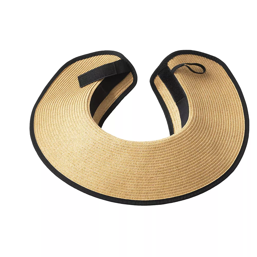 Women's Lands' End Packable Straw Visor 3 Women's Lands' End Packable Straw Visor - Image 3
