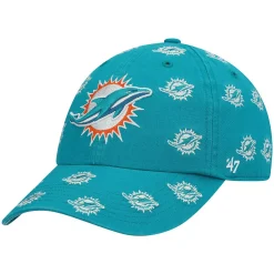 Women's '47 Aqua Miami Dolphins Confetti Clean Up Adjustable Hat