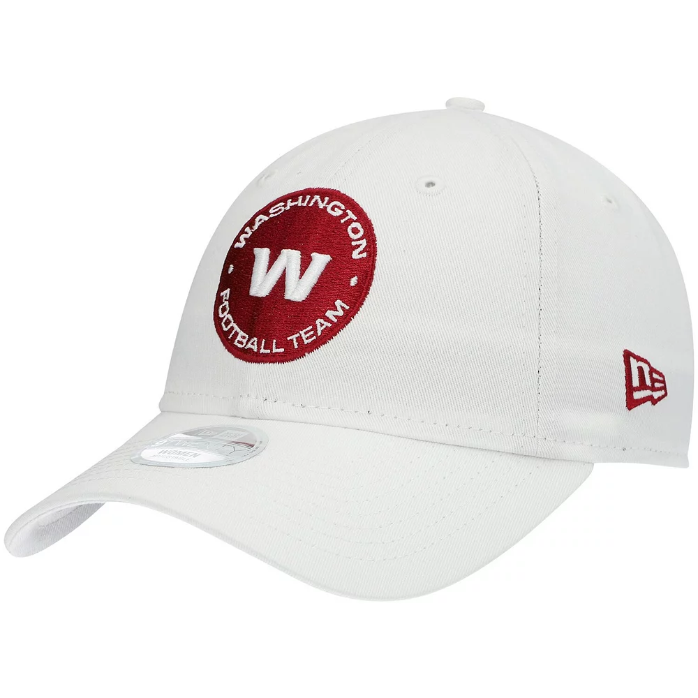Women's New Era White Washington Football Team Alternate Logo Vital 9TWENTY Adjustable Hat 1 Women's New Era White Washington Football Team Alternate Logo Vital 9TWENTY Adjustable Hat