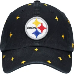 Women's '47 Black/Gold Pittsburgh Steelers Confetti Clean Up Adjustable Hat -SHED RAIN Sales Store 4931080 ALT2