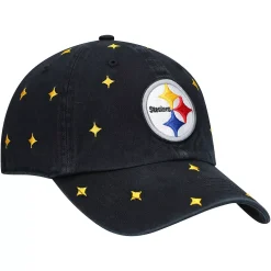 Women's '47 Black/Gold Pittsburgh Steelers Confetti Clean Up Adjustable Hat -SHED RAIN Sales Store 4931080 ALT3