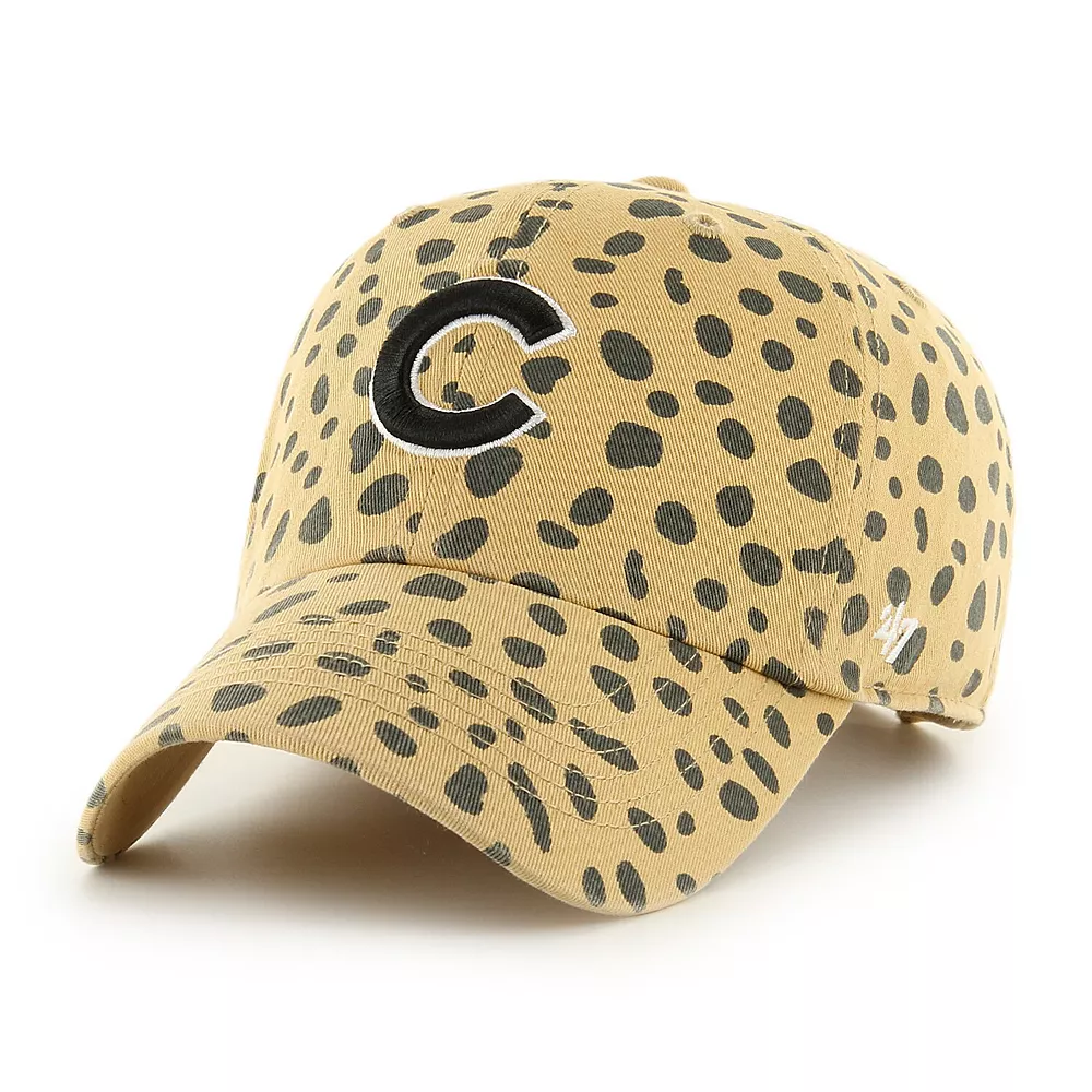 Women's '47 Tan Chicago Cubs Cheetah Clean Up Adjustable Hat 1 Women's '47 Tan Chicago Cubs Cheetah Clean Up Adjustable Hat