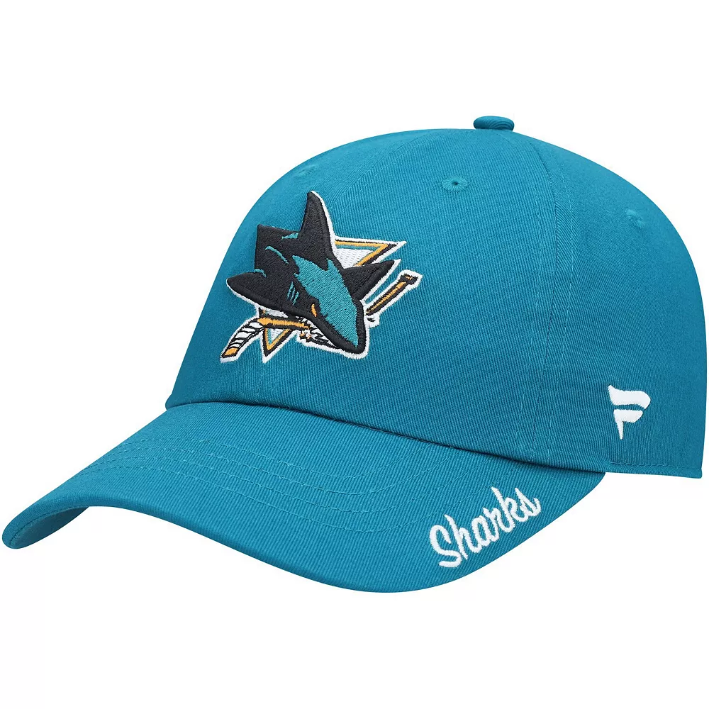 Women's Fanatics Branded Teal San Jose Sharks Core Primary Logo Adjustable Hat 1 Women's Fanatics Branded Teal San Jose Sharks Core Primary Logo Adjustable Hat