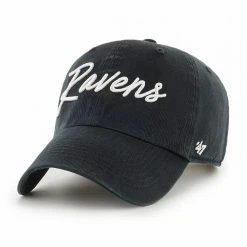 Women's '47 Black Baltimore Ravens Vocal Clean Up Adjustable Hat