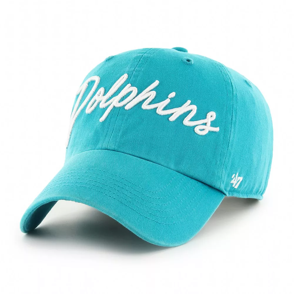 Women's '47 Aqua Miami Dolphins Vocal Clean Up Adjustable Hat 2 Women's '47 Aqua Miami Dolphins Vocal Clean Up Adjustable Hat - Image 2