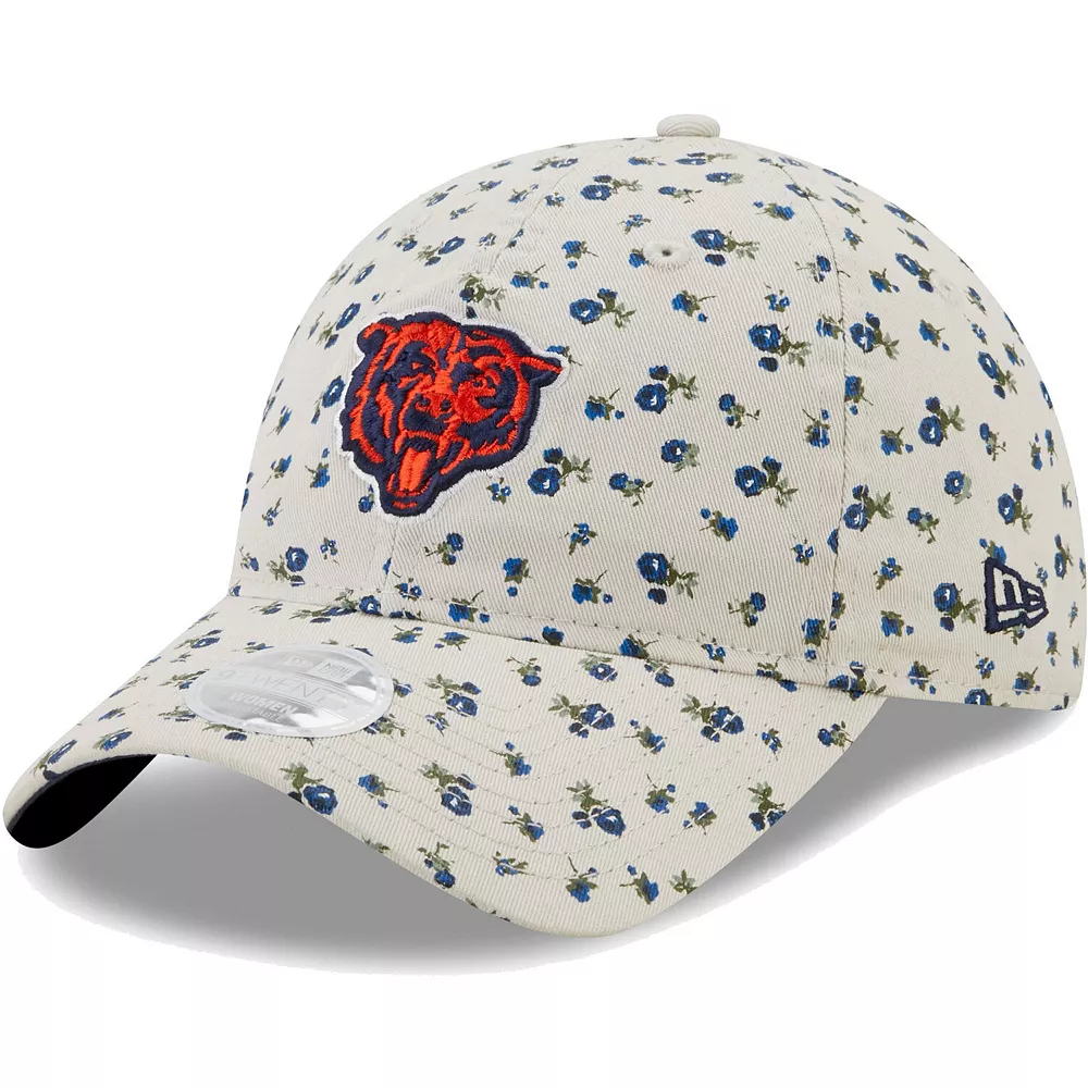 Women's New Era Cream Chicago Bears Floral 9TWENTY Adjustable Hat 1 Women's New Era Cream Chicago Bears Floral 9TWENTY Adjustable Hat