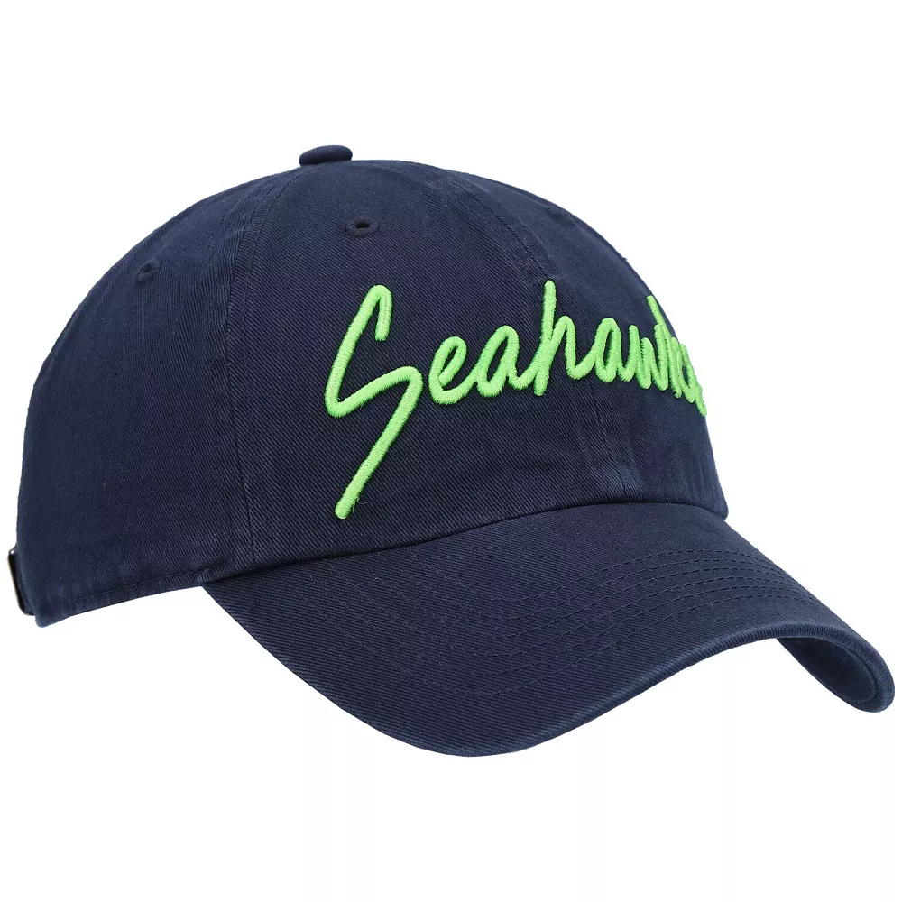 Women's '47 College Navy Seattle Seahawks Vocal Clean Up Adjustable Hat 3 Women's '47 College Navy Seattle Seahawks Vocal Clean Up Adjustable Hat - Image 3