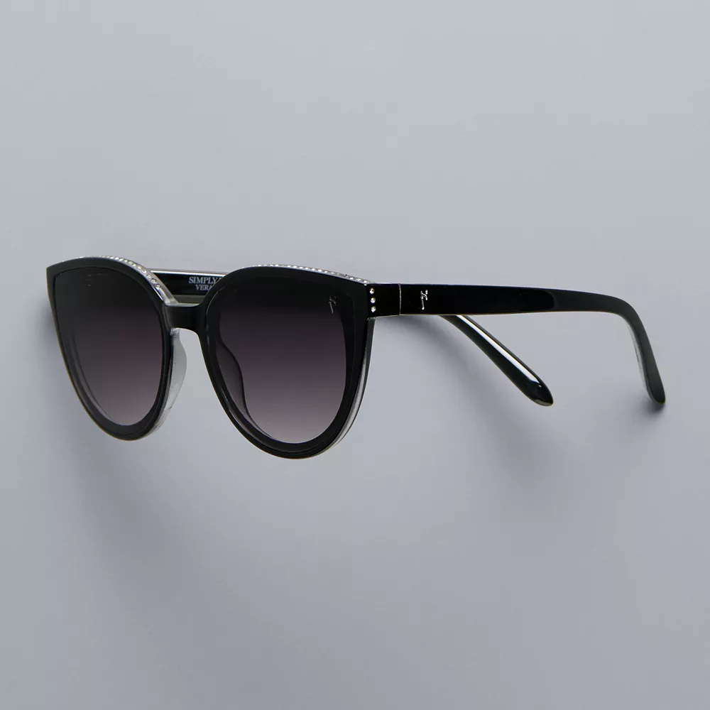 Women's Simply Vera Vera Wang 55mm Preppy Cat Eye Gradient Sunglasses