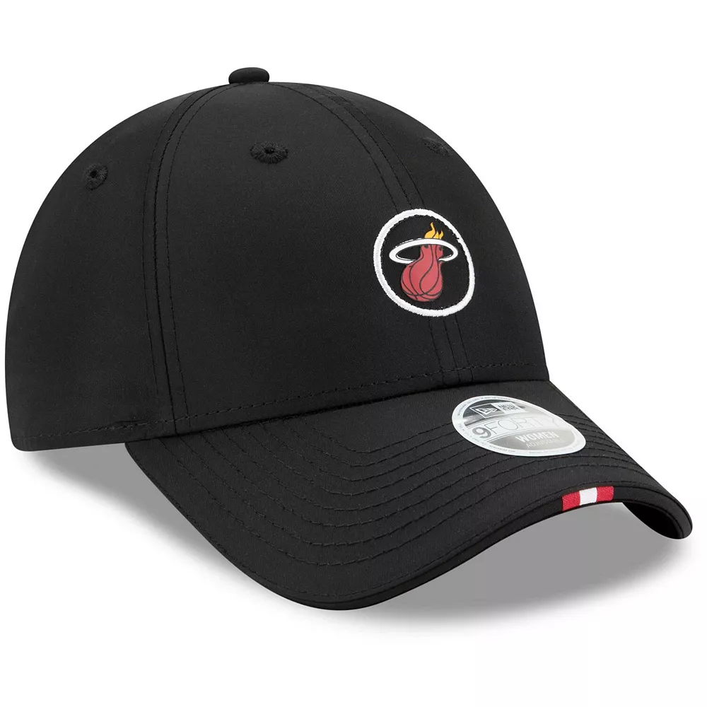 Women's New Era Black Miami Heat Micro Patch 9FORTY Adjustable Hat 3 Women's New Era Black Miami Heat Micro Patch 9FORTY Adjustable Hat - Image 3