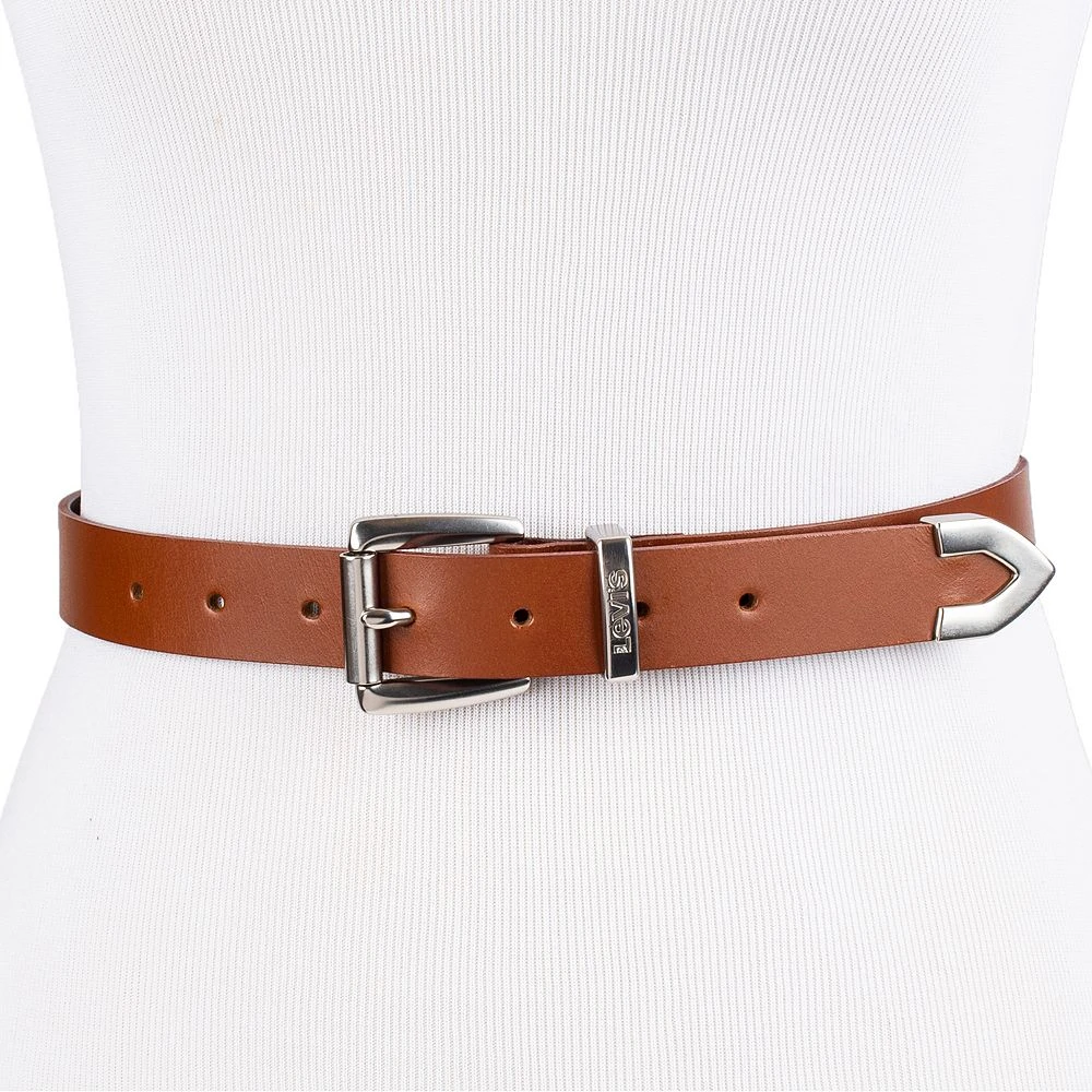 Women's & Plus Levi's® Western Metal Tip End Leather Belt 1 Women's & Plus Levi's® Western Metal Tip End Leather Belt