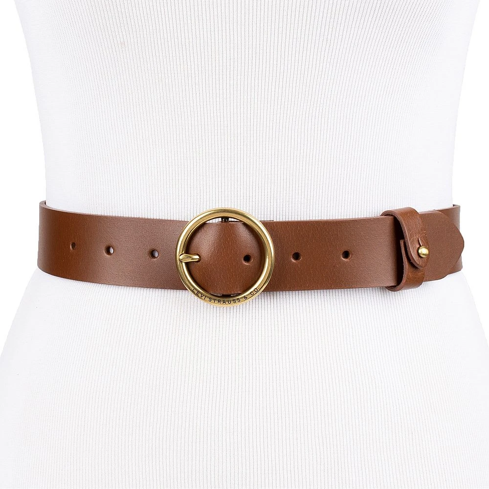 Women's & Plus Levi's® Circular Center Buckle Leather Belt