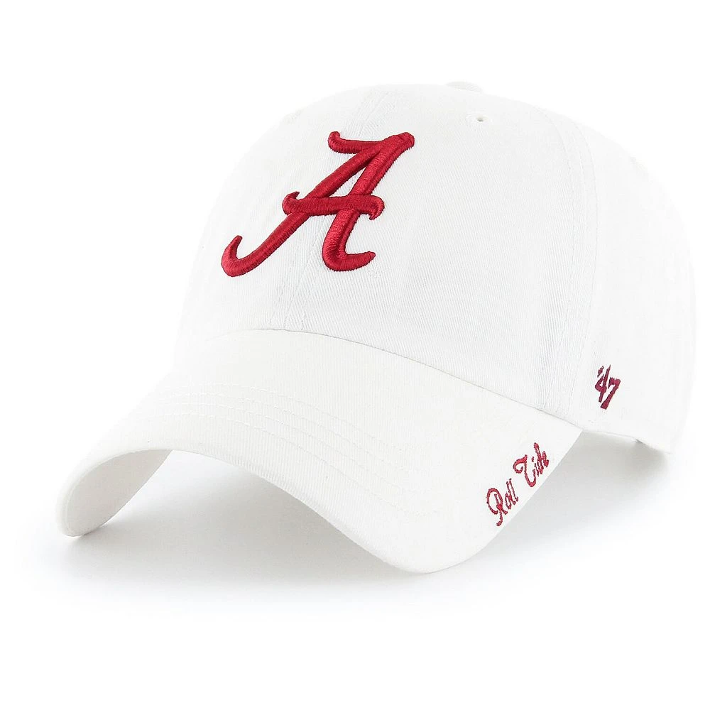 Unbranded Women's '47 White Alabama Crimson Tide Miata Clean Up Logo Adjustable Hat - Image 2