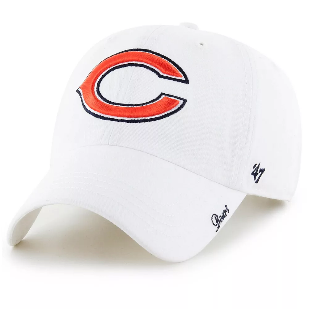 Women's '47 White Chicago Bears Miata Clean Up Logo Adjustable Hat 1 Women's '47 White Chicago Bears Miata Clean Up Logo Adjustable Hat