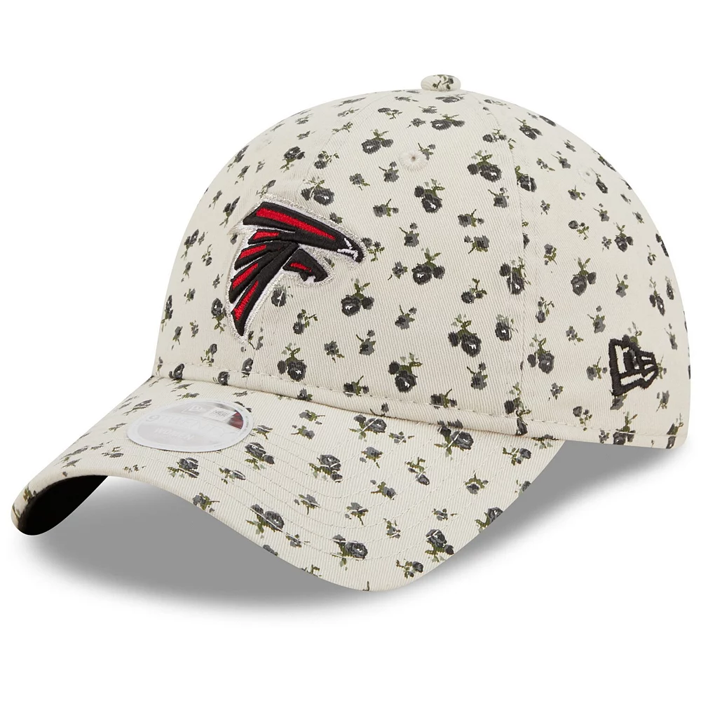 Women's New Era Cream Atlanta Falcons Floral 9TWENTY Adjustable Hat 1 Women's New Era Cream Atlanta Falcons Floral 9TWENTY Adjustable Hat
