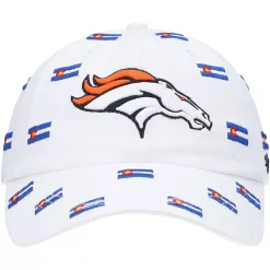 Women's '47 White Denver Broncos Confetti Clean Up Adjustable Hat -SHED RAIN Sales Store 5251500 ALT2