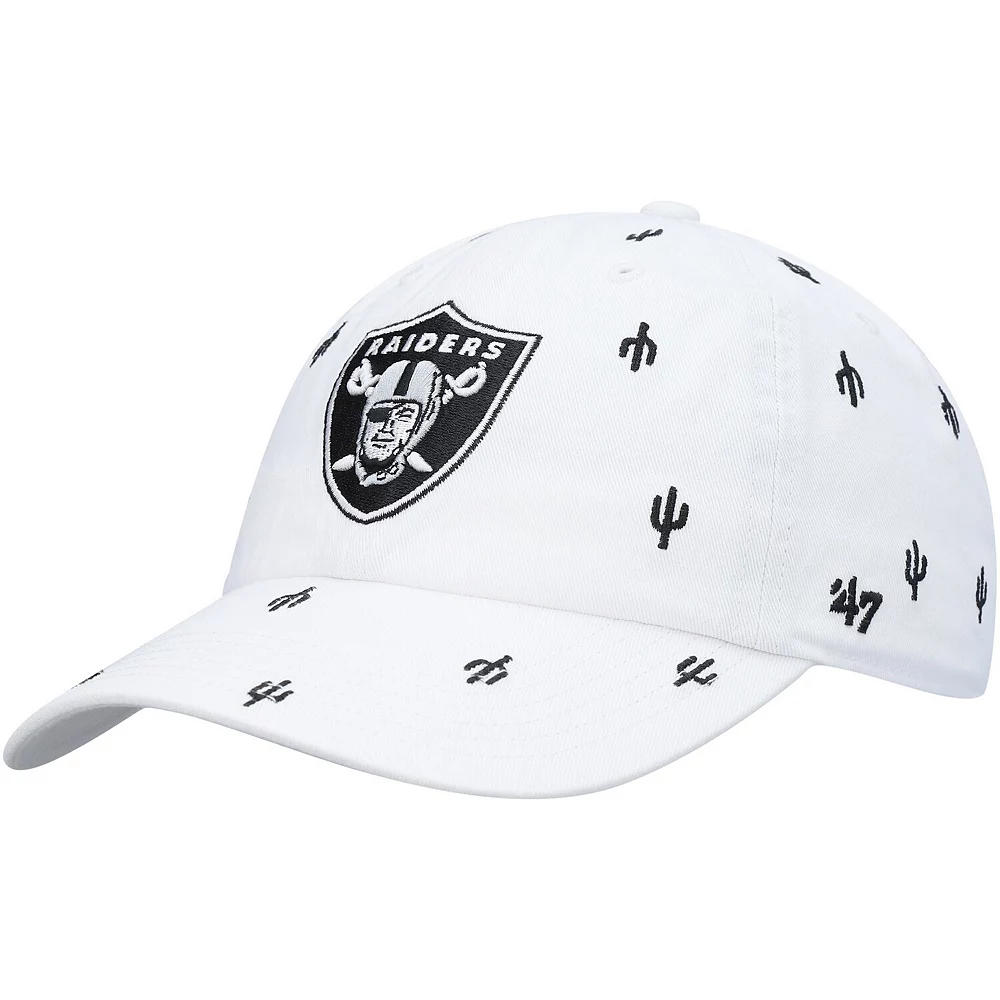 Women's '47 White Las Vegas Raiders Confetti Clean Up Adjustable Hat 1 Women's '47 White Las Vegas Raiders Confetti Clean Up Adjustable Hat
