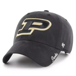 Unbranded Women's '47 Black Purdue Boilermakers Miata Clean Up Logo Adjustable Hat