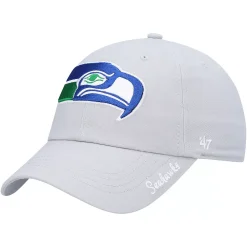 Women's '47 Gray Seattle Seahawks Miata Clean Up Legacy Adjustable Hat -SHED RAIN Sales Store 5276020 ALT