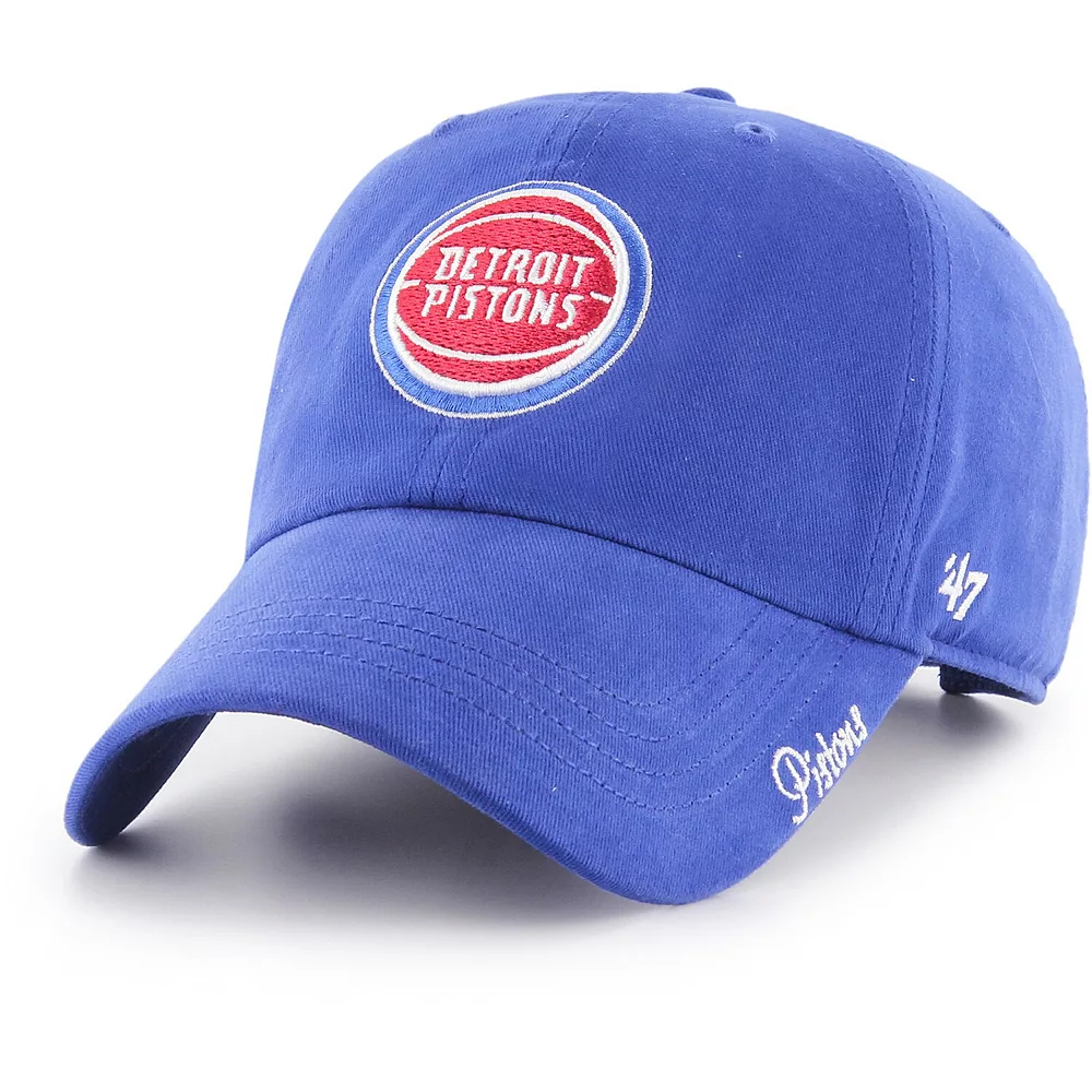 Women's '47 Blue Detroit Pistons Miata Clean Up Logo Adjustable Hat 1 Women's '47 Blue Detroit Pistons Miata Clean Up Logo Adjustable Hat