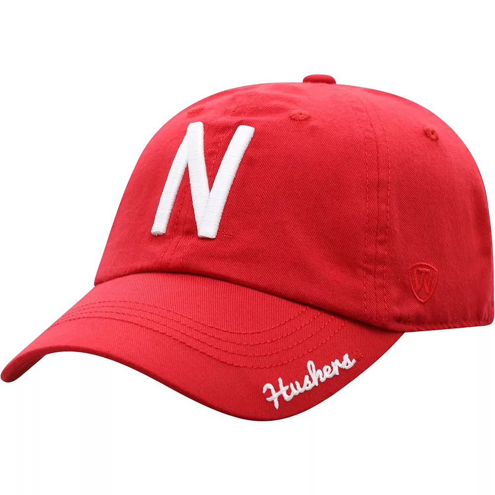 Women's Top Of The World Scarlet Nebraska Huskers Staple Adjustable Hat 1 Women's Top Of The World Scarlet Nebraska Huskers Staple Adjustable Hat