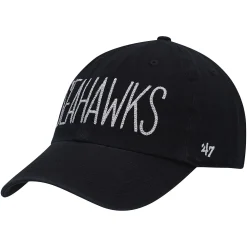 Women's '47 Black Seattle Seahawks Shimmer Text Clean Up Adjustable Hat 5 Women's '47 Black Seattle Seahawks Shimmer Text Clean Up Adjustable Hat -SHED RAIN Sales Store 5380986 ALT