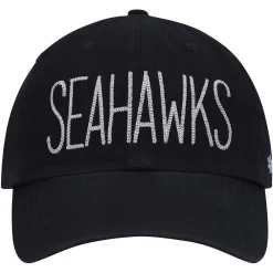 Women's '47 Black Seattle Seahawks Shimmer Text Clean Up Adjustable Hat 6 Women's '47 Black Seattle Seahawks Shimmer Text Clean Up Adjustable Hat -SHED RAIN Sales Store 5380986 ALT2