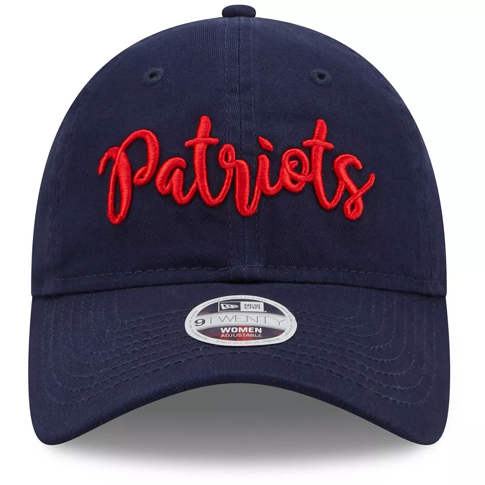 Women's New Era Navy New England Patriots Script 9TWENTY Adjustable Hat 3 Women's New Era Navy New England Patriots Script 9TWENTY Adjustable Hat - Image 3