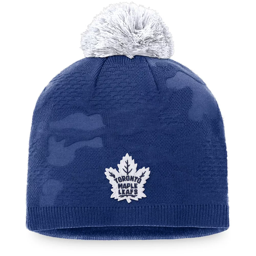 Women's Fanatics Branded Blue/White Toronto Maple Leafs Authentic Pro Team Locker Room Beanie With Pom 1 Women's Fanatics Branded Blue/White Toronto Maple Leafs Authentic Pro Team Locker Room Beanie With Pom