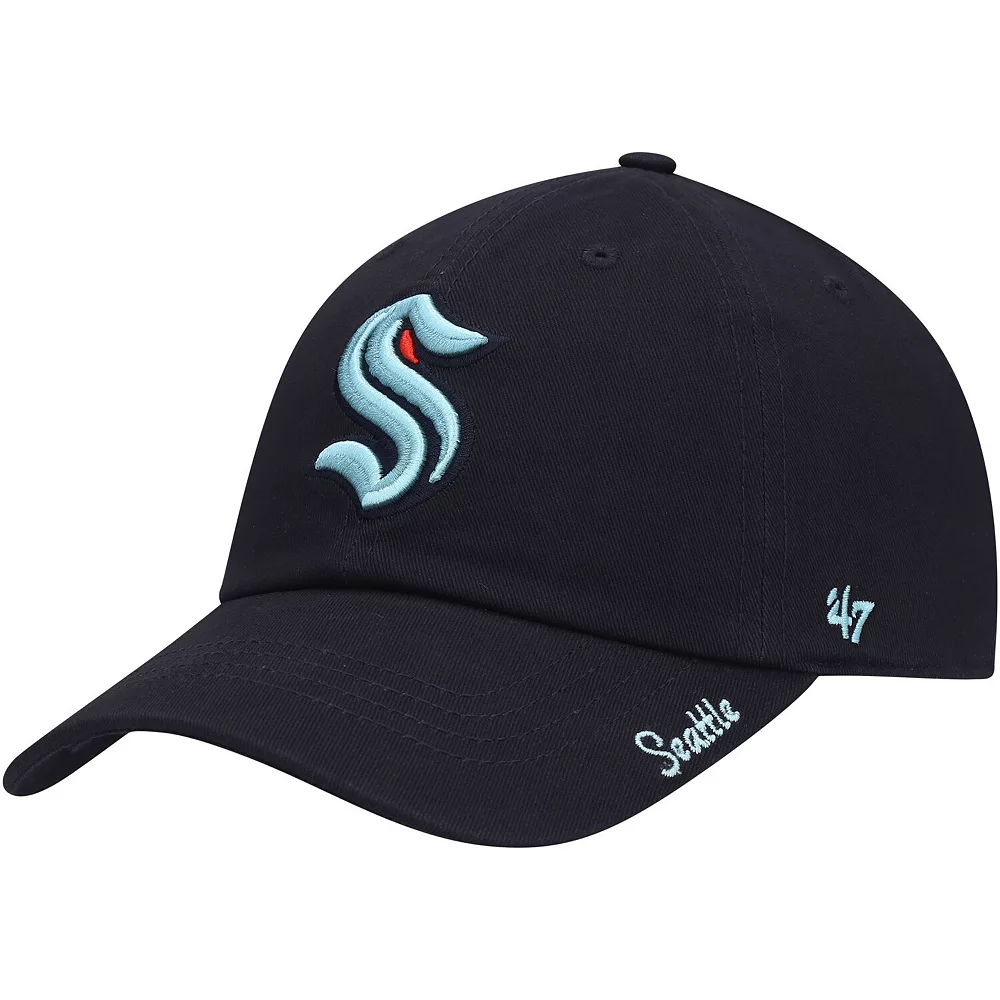 Women's '47 Deep Sea Blue Seattle Kraken Miata Clean Up Adjustable Hat 1 Women's '47 Deep Sea Blue Seattle Kraken Miata Clean Up Adjustable Hat