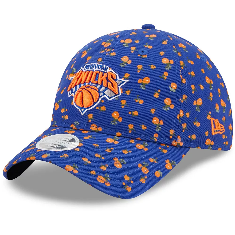 Women's New Era Blue New York Knicks Floral 9TWENTY Adjustable Hat 1 Women's New Era Blue New York Knicks Floral 9TWENTY Adjustable Hat