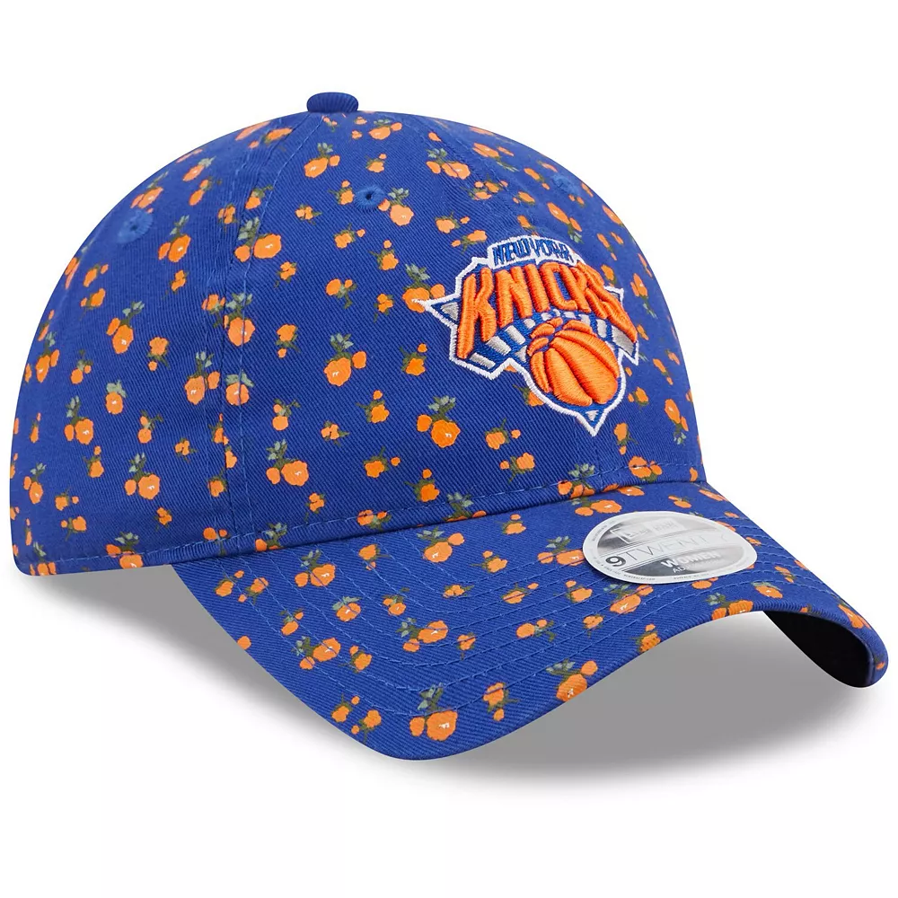 Women's New Era Blue New York Knicks Floral 9TWENTY Adjustable Hat 4 Women's New Era Blue New York Knicks Floral 9TWENTY Adjustable Hat - Image 4
