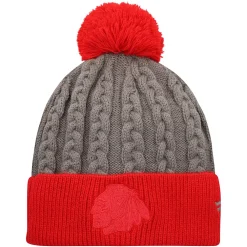 Women's Fanatics Branded Charcoal/Red Chicago Blackhawks Cuffed Knit Hat With Pom 3 Women's Fanatics Branded Charcoal/Red Chicago Blackhawks Cuffed Knit Hat With Pom -SHED RAIN Sales Store 5415698 ALT