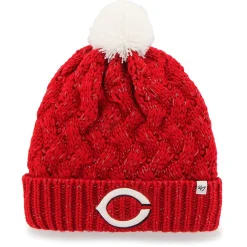 '47 BRAND Women's '47 Red Cincinnati Reds Knit Cuffed Hat With Pom