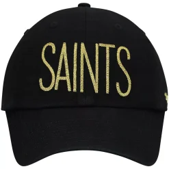 Women's '47 Black New Orleans Saints Shimmer Text Clean Up Adjustable Hat 4 Women's '47 Black New Orleans Saints Shimmer Text Clean Up Adjustable Hat -SHED RAIN Sales Store 5423942 ALT2