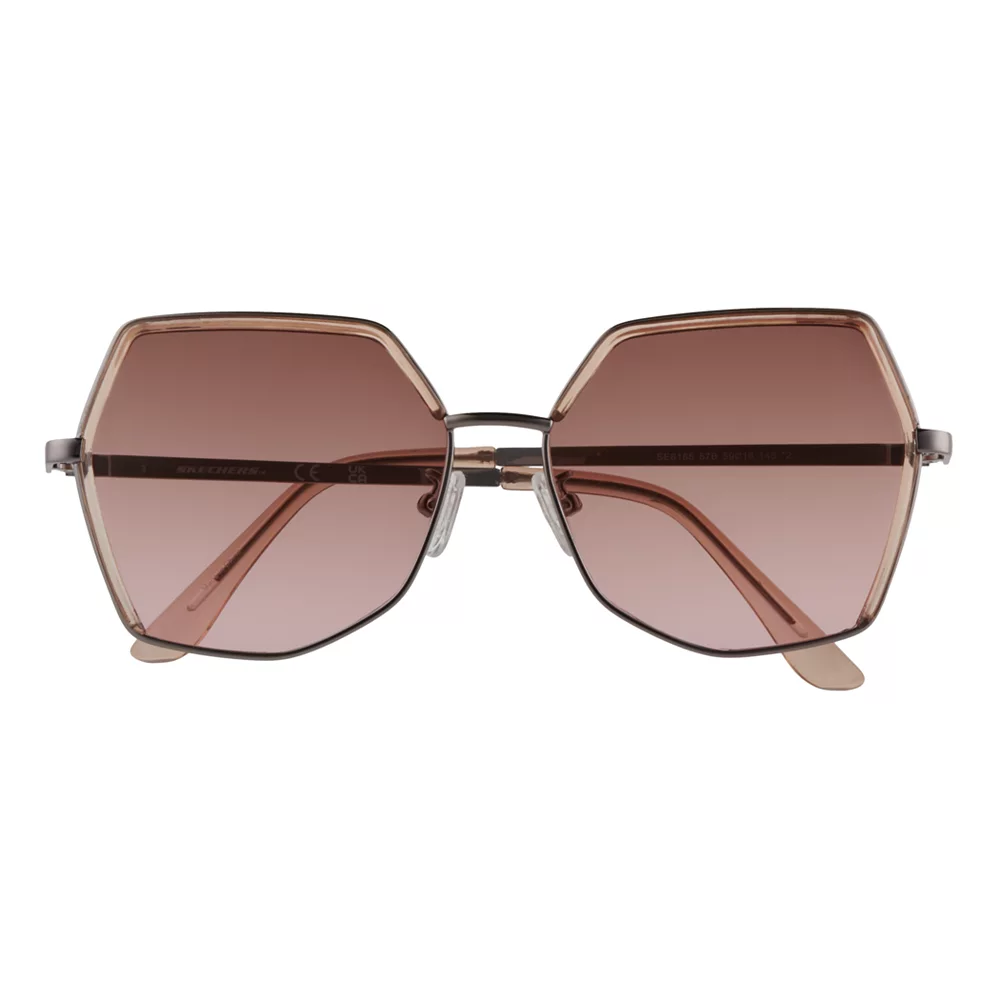 Skechers® Women's 58mm Oversized Geometric Butterfly Sunglasses 2 Skechers® Women's 58mm Oversized Geometric Butterfly Sunglasses - Image 2